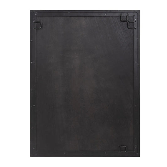 Matte Black Rectangle Metal Mirror