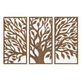 Two-Tone Wood Panel Tree of Life Wall Decor Set
