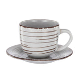 Rustic Fare Cream Cup & Saucer Set by A&B Home