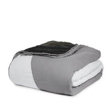 White & Grey Pieced Comforter