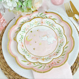 Elephant Baby Shower 9 in. Premium Paper Plates - Pink (Set