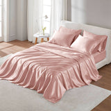 Luxury Satin 6-Piece Sheet Set, Blush Pink