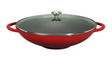 Chasseur French Enameled Cast Iron Wok with Glass Lid