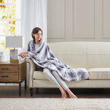 Soft Faux Fur Mink Reversible Blanket, Grey
