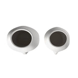 Abstract Faces Matte White Ceramic Vases -Set of 2