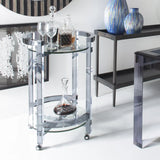 Smoked Acrylic Bar Cart