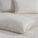 Velvet 3-Piece Quilt Set, Ivory