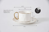 Portofino Porcelain Tea Cup & Saucer, 6 oz