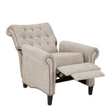 Push Back Recliner Single Sofa Reclining Chair, Cream *