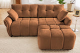 CHARLOTTE 78" 2-Seater Sofa with 1 Ottoman