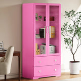 64'' Tall Display Cabinet with Acrylic Doors and Led Lights