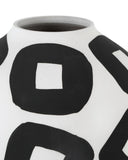 Pagliacci Small Black & White Vase