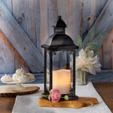 Antique Black Ornate Lantern - Medium