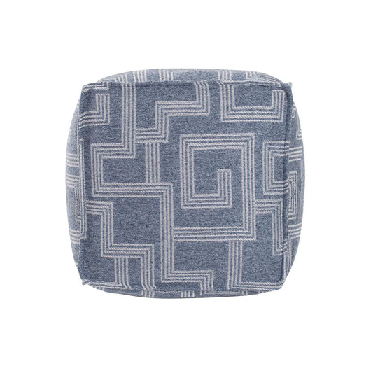 Tall Square Indoor/Outdoor Pouf Syros Denim