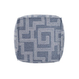 Tall Square Indoor/Outdoor Pouf Syros Denim
