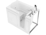 ANZZI Value Series 30 in. x 53 in. Quick Fill Walk-In Whirlpool and Air Tub in White
