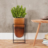 Bronze Euler Vase with Black Iron Stand- Tall
