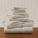 Antibacterial Spa-Like 8-Piece Bathroom Towel Set, Beige