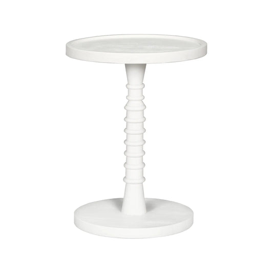 Threaded Drink Table White