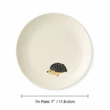 Cute Animal Ceramic Dessert Snack Plate 7 Inch