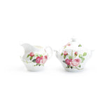 Gracie Bone China Kensington Rose Sugar & Creamer Set