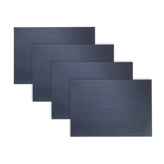 Strata Leather Slate Placemat - Rectangle 12.2x16.5"- Set of 4