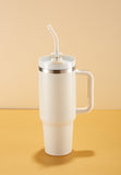 Kook 40 oz Stainless Steel Tumbler, Straw & Handle