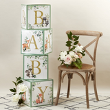Woodland Baby Block Box Set of 4 Baby Shower Decor