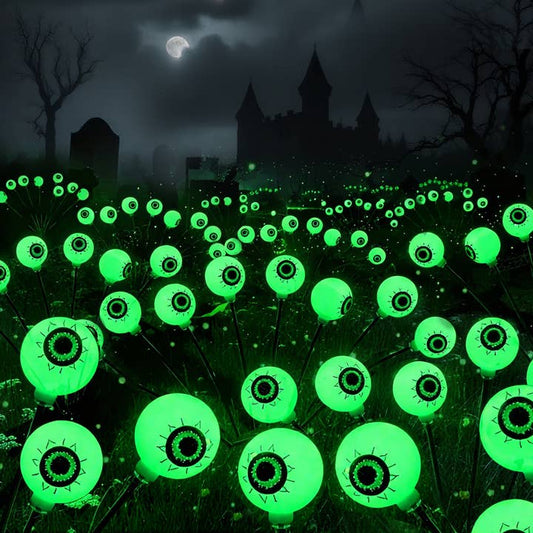 Solar Halloween Eyeball Lights Outdoor, 8 Pieces Led Eyes