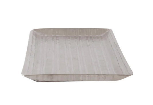 Chiseled Silver Tray- Large