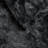 Heated 50x70" Faux Fur Electric Throw Blanket, Black