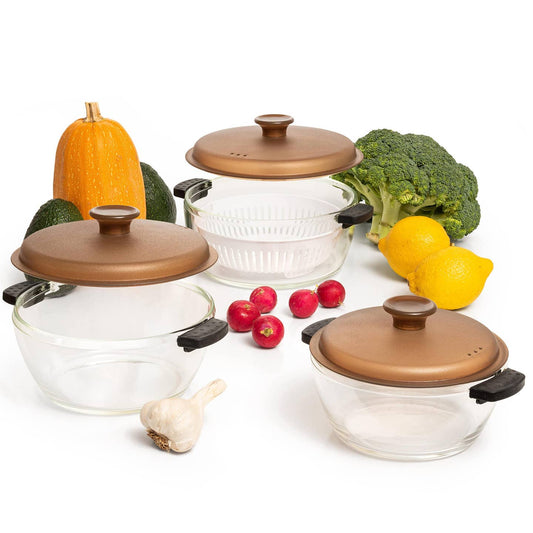 Moss & Stone 3-Piece Glass Casserole Set