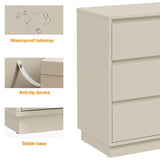 Wholesale Wide Nightstand with 3 Drawers, Modern Chest of Drawers