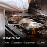 MADE IN Stainless Clad Frying Pan Set