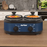 Dual Slow Cooker, Buffet Server and Warmer with 2 Pots