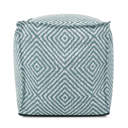 Outdoor Square Pouf Helm Teal
