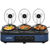 Triple Slow Cooker Buffet Servers and Warmer