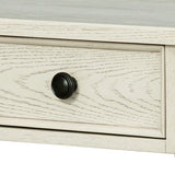 26"H Large Turned Wood Spindle Nightstand, Antique Cream