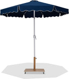 Amalfi - Aluminum Patio Umbrella - Light Brown Base / White Pole