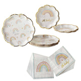 Boho Rainbow Baby 62pc Tableware Set for 16