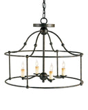 Fitzjames Black Semi-Flush Mount