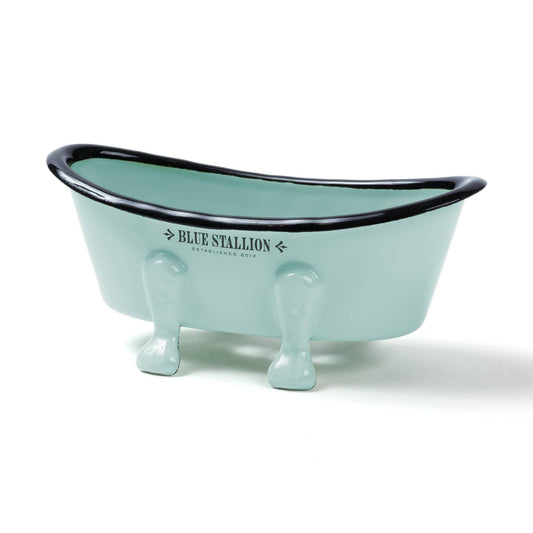Blue Stallion Blue Mini Bathtub Soap Dish Caddy