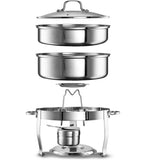Kook Stainless Steel Chafing Dish with Glass Lid