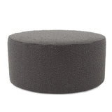 Universal Round Ottoman Cover Barbet Charcoal