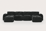 MYLO 140" 4-Seater Sofa with 2 Ottomans