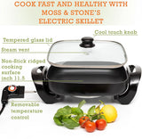 Moss & Stone 12-Inch Square Nonstick Electric Skillet