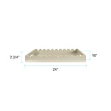 Rectangular Scalloped Riviera Tray - Taupe