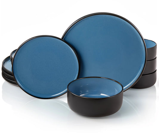 Kook Somerset Ceramic Dinnerware Set, 12-Piece