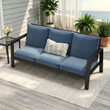 Wholesale Aluminum Outdoor Couch, 3-Seat Metal Outdoor Sofa