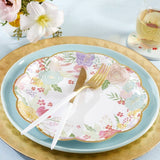 Garden Blooms 9 Inch Floral Paper Plates Set of 16